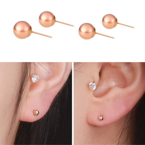 14K 골드 아내생일선물 금볼 귀걸이 3mm