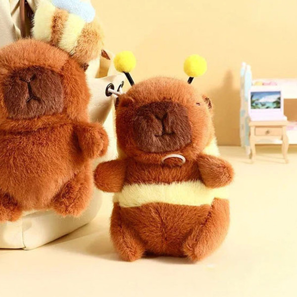 꿀벌 카피바라 인형 키링