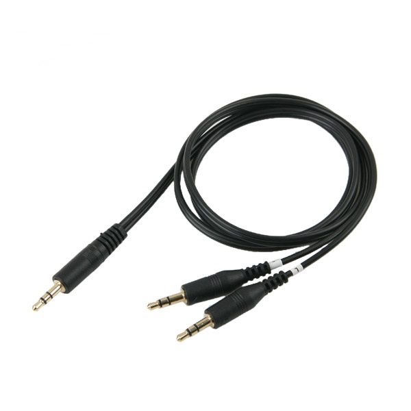 AUX 스테레오 케이블 Y형 1.5M Black