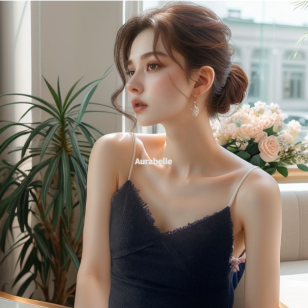 아우라벨르 뷔스티에 브라렛크롭탑티 캡끈나시레이어드 민소매 속옷 란제리브라렛탑 이너웨어