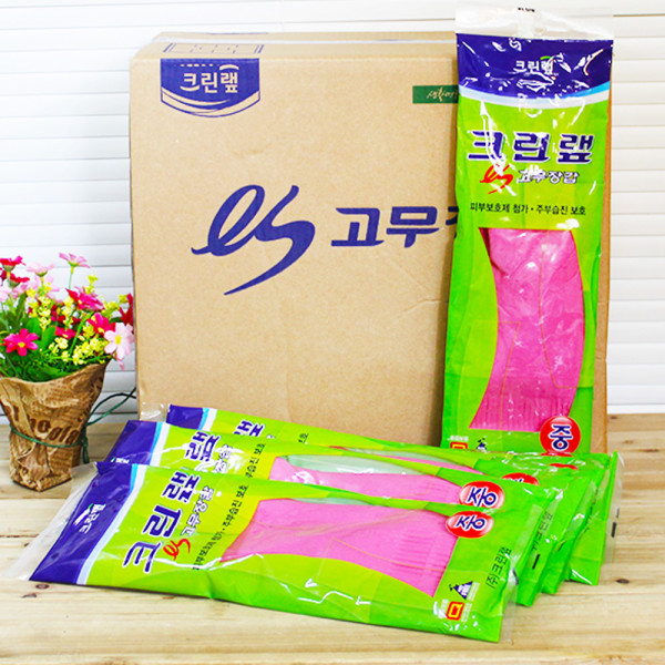(BOX)크린랩고무장갑(ES-중)_100개입