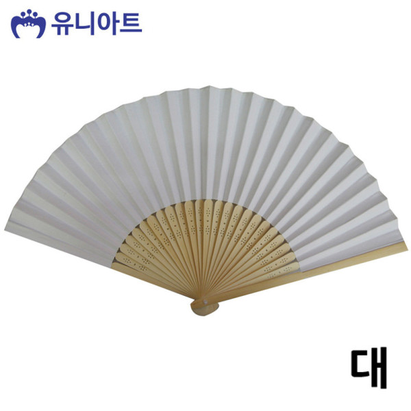 유니아트 부채 종이부채 합죽선 대 부채 꾸미기 만들기 재료