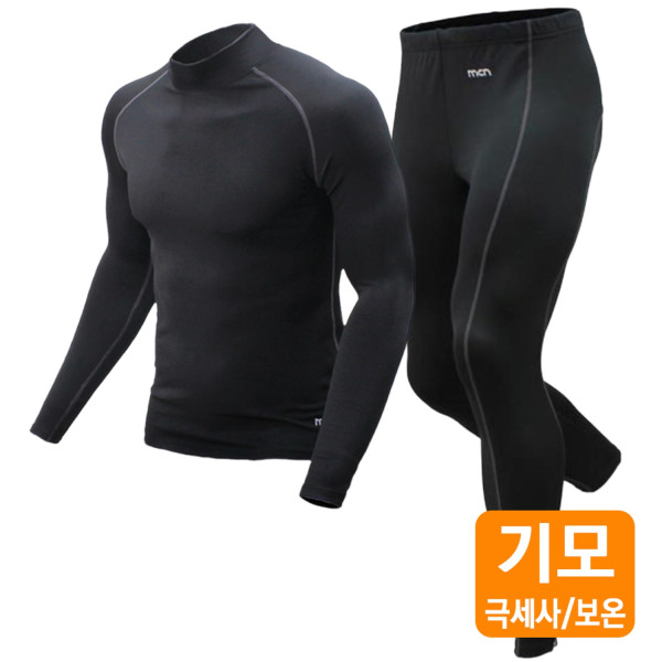 MCN 남자 겨울 러닝타이즈 세트 레깅스 마라톤 겨울러닝복 드라이핏