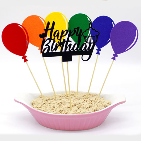 풍선 생일 케이크토퍼