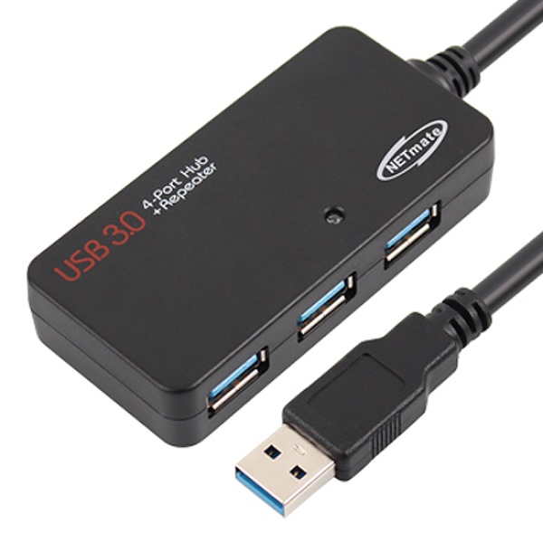USB3.0 연장 리피터 4포트 허브 겸용 케이블 5M