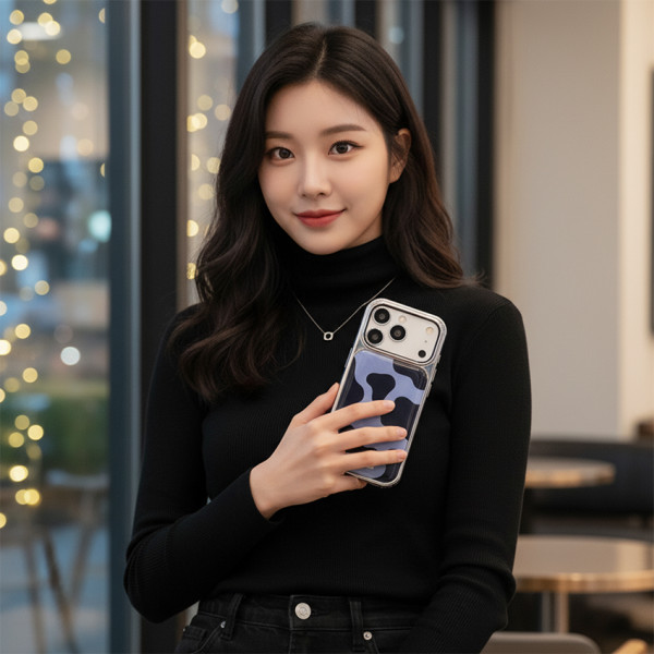 아이폰 아트 카우 블루 에폭시 케이스
