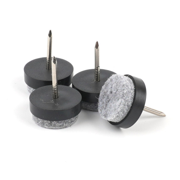 4P 원형 압정형 소음방지 패드 20mm - 블랙