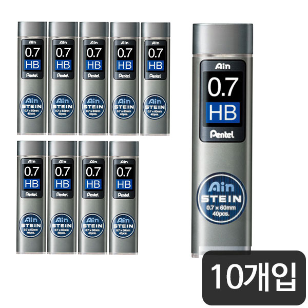 펜텔)아인슈타인 샤프심(C277-HB/40본/0.7mm)-다스(10개입)