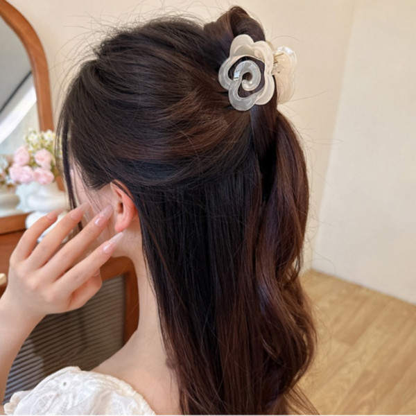 젤리 로즈 플라워 헤어 집게