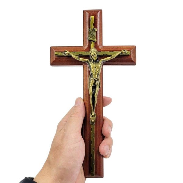 벽걸이 원목 황동 예수님 십자가