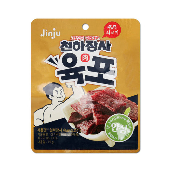 진주 천하장사 육포(쇠고기) 15g X 15개