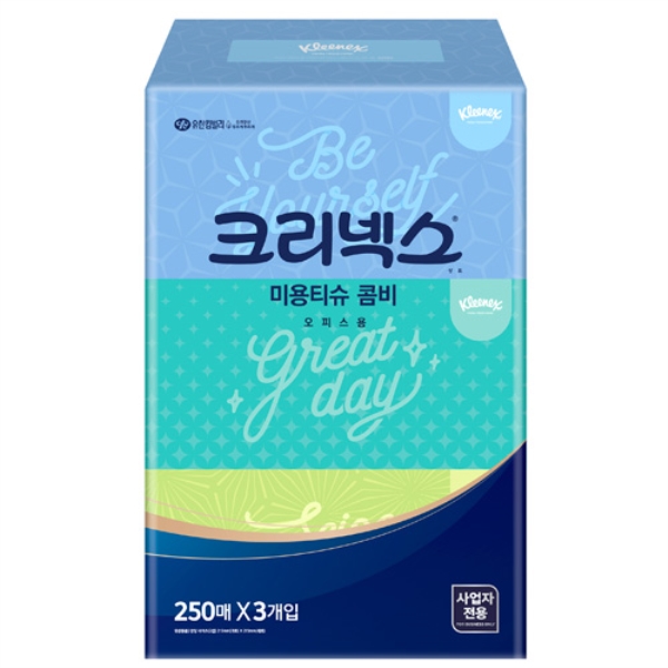 크리넥스)사각티슈(250콤비/250매x3개)