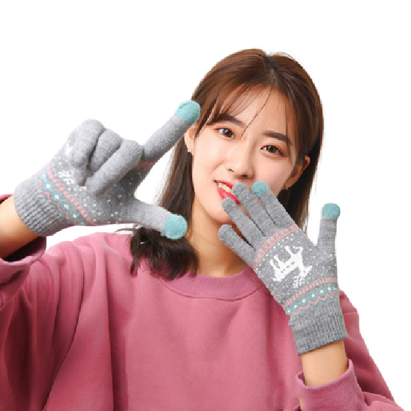 [이거찜] 사슴 스마트 터치 장갑 겨울장갑 손가락 장갑 방한장갑