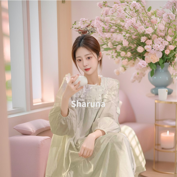 샤루나 빅사이즈 여성수면잠옷 원피스 임부파자마커플 브라렛 커플 슬립 심리스브라