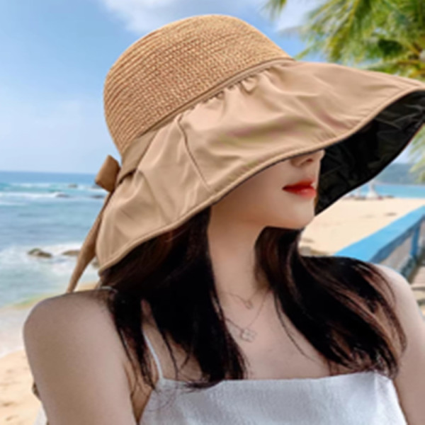 예쁜 리본 여름 비치 야외 바캉스 암막 벙거지 모자