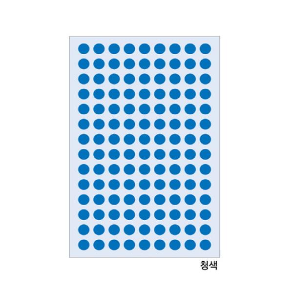 분류용견출지 20-3004B 청색(지름8 15장)