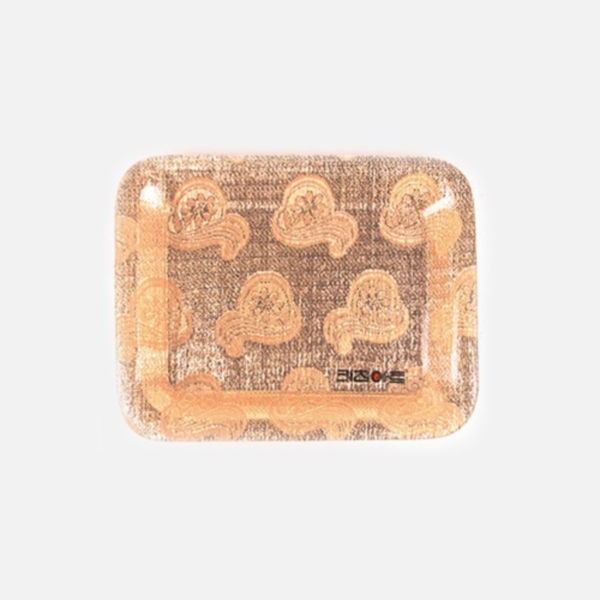 골드 아크릴 사각 쟁반 소 255x240mm