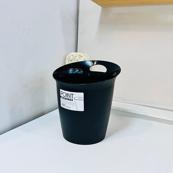 포인트원형손잡이휴지통7 5L 색상랜덤