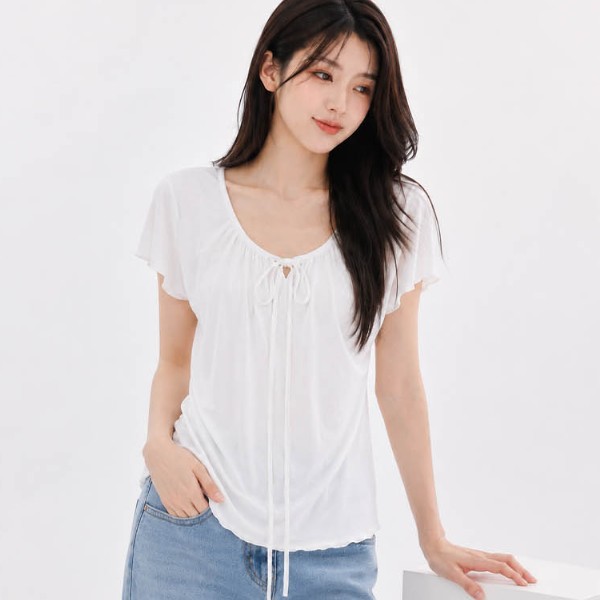 여리핏 블라우스 청순함과 러블리한 감성 반팔티 BM-443