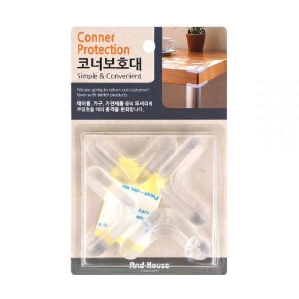 투명 모서리 코너보호대 4P 모서리쿠션 안전용품