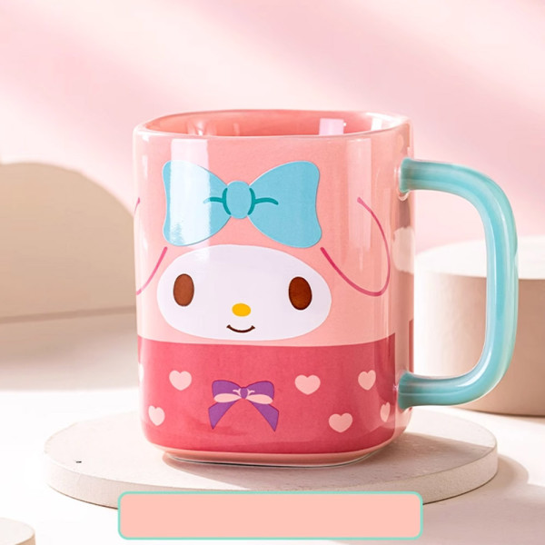 산리오 마이멜로디 투톤 사각 머그컵 400ml