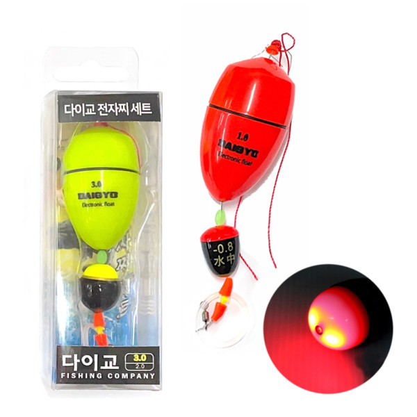 다이교 바다 전자 구멍찌 세트 낚시찌 찌낚시 구멍 전자찌 찌채비 1호찌