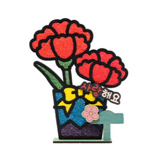 민화샵 MDF 클레이 화분 카네이션 S250098B