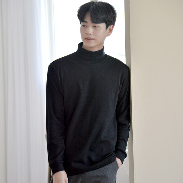 교복몰 심플한 베이직 기본 목폴라 3color 티셔츠