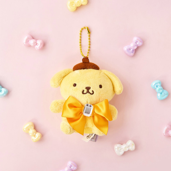 산리오 폼폼푸린 빅리본 가방고리 8cm