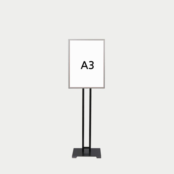 개폐식 사인스탠드 A3 은색 2기둥 가로세로겸용
