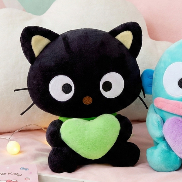 산리오 초코캣 퍼 하트 봉제인형 25cm(중형)