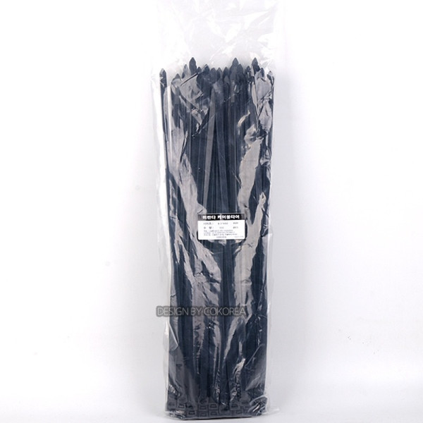 미란다 튼튼 케이블타이 450mm 흑1봉 100pcs 5개묶음 002034B213