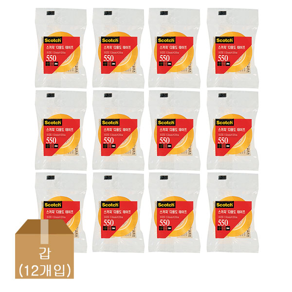 3M)다용도테이프 리필(550R/18mm/30m)-갑(12개입)