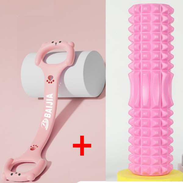 [2종1세트] 요가 미니 폼롤러 30cm+고무 탄력밴드