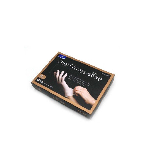 크린랩 셰프장갑 중 M 40매입 니트릴 주방장갑