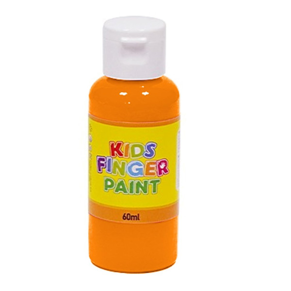 키즈맘아트 미술놀이 핑거페인트 60ml 낱색 주황색