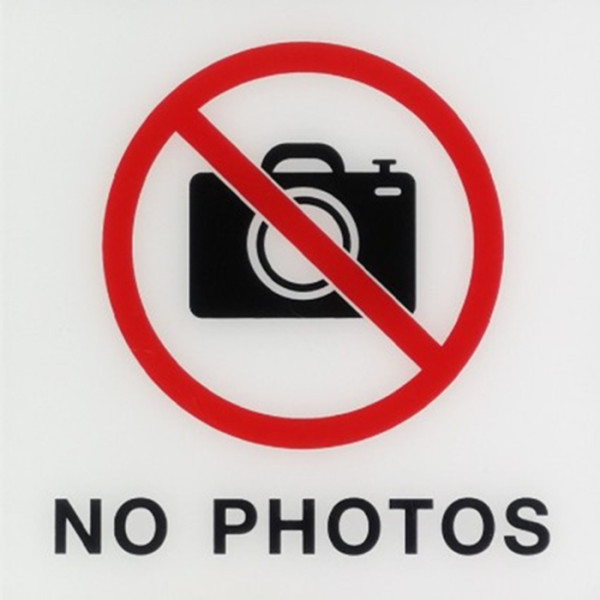 NO PHOTOS 촬영 금지 스티커 보드