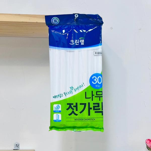 크린랩 나무 젓가락 30P