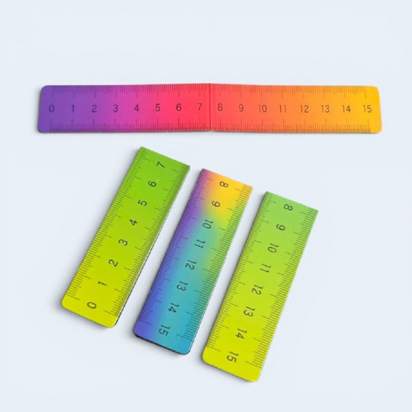 그라데이션 자 겸용 자석 북마크 4P 1SET