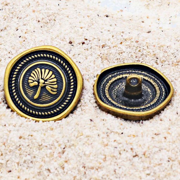 블랙23mm 요술단추 자켓 금단추 도금 바지허리