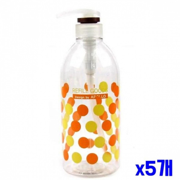 리필 펌프용기 750ml-색상랜덤 x5개