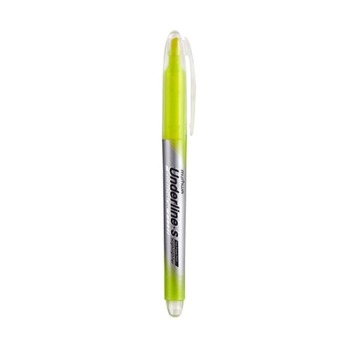 문화연필 형광펜 언더라인S 노랑
