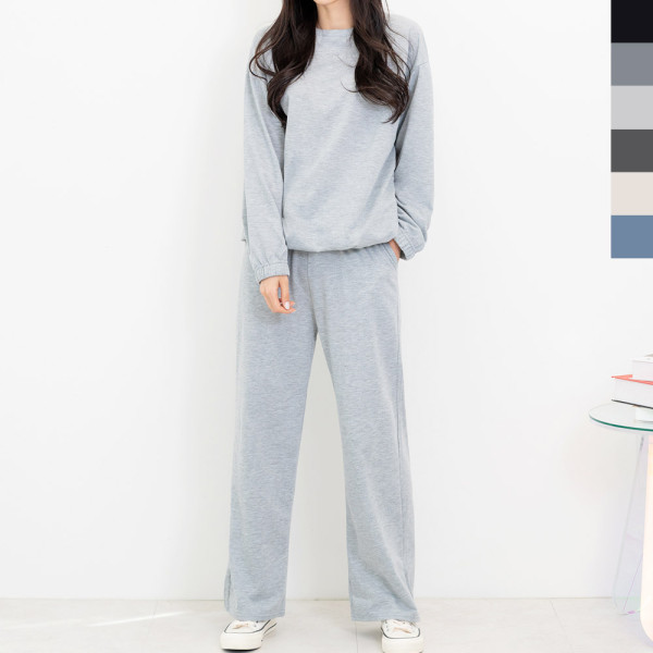 GQQ M780_M280 여자밴드맨투맨와이드바지세트
