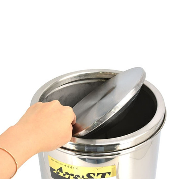 업소용 스텐 야외 뱅뱅이 휴지통 대 30L