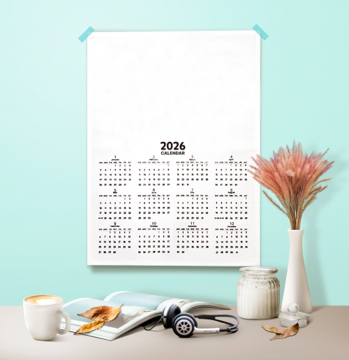 (DD) 두두엠 패브릭 컬러링 달력 2026년(무지)