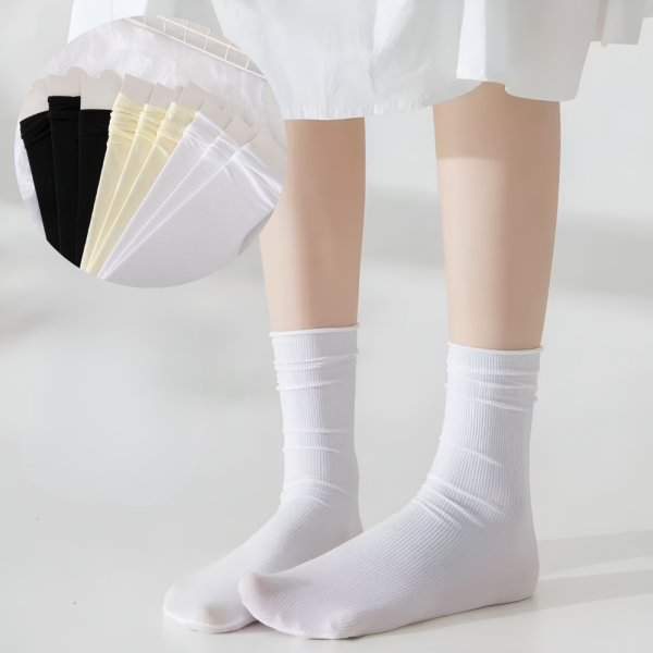 여성 무압박 시원한 여름양말 얇은 골지 무봉제 무지 시스루 중목 기본 양말