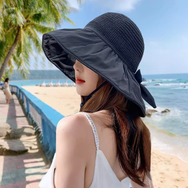 예븐 바캉스 피크닉 야외 비치 해변 자외선차단 모자