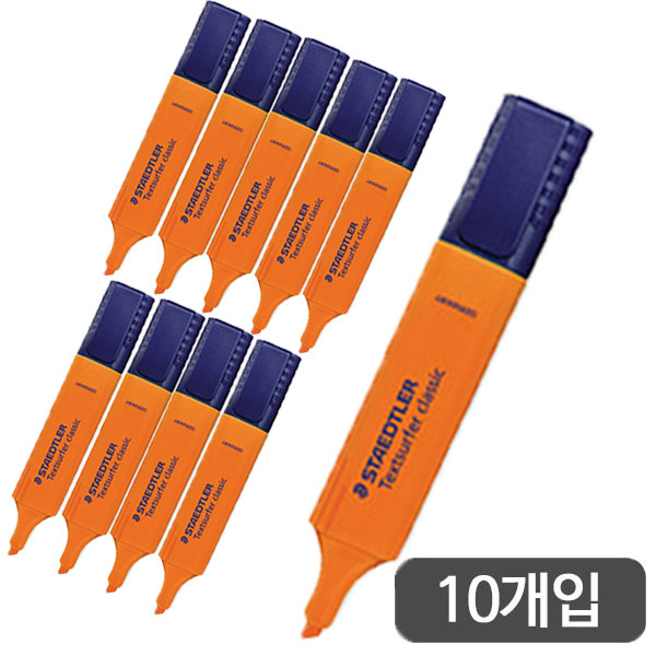 스테들러)형광펜(364-4/주황)-다스(10개입)