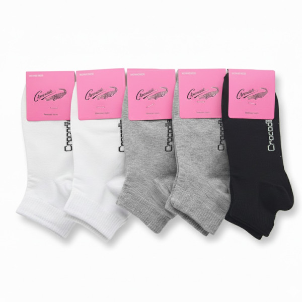 크로커다일 여성 무지 단목양말 색상랜덤 5켤레