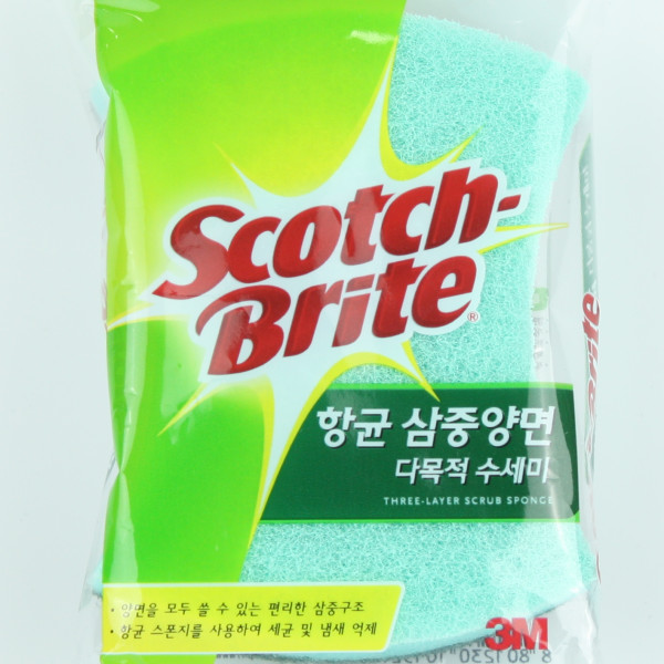 항균 삼중양면 다목적수세미